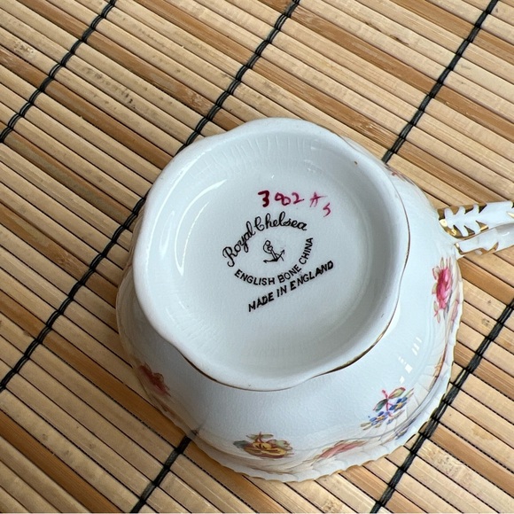 VTG Royal Chelsea Tea Cup Saucer Open Sugar Set 382A England Bone China **READ** - Picture 11 of 16